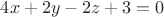 $4x+2y-2z+3=0$