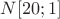 $N[20; 1]$