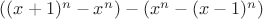 $((x+1)^n-x^n)-(x^n-(x-1)^n)$