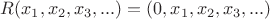 $R(x_1, x_2, x_3,...)= (0,x_1, x_2, x_3,... )$