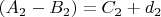 $(A_2-B_2)=C_2+d_2$