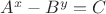 $A^x-B^y=C$