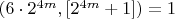 $(6\cdot2^{4m}, [2^{4m} + 1]) = 1$