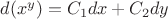 $d(x^y)=C_1dx + C_2dy$