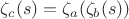 $\zeta_c(s)=\zeta_a(\zeta_b(s))$