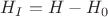 $H_I = H - H_0$
