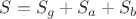 $ S=S_g + S_a+S_b $