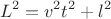 $$L^2=v^2t^2+l^2$$ $$L^2=v^2t^2+l^2$$