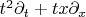 $t^2\partial_t+tx\partial_x$