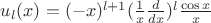 $u_l(x) = (-x)^{l+1}(\frac{1}{x}\frac{d}{dx})^l \frac{\cos x}{x}$