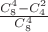 $\frac{C_8^4-C_4^2}{C_8^4}$
