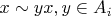 $x\sim y \LeftRightarrow x,y\in A_i$