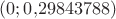 $(0;0{,}29843788)$