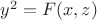 $y^2=F(x,z)$