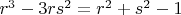 $r^3-3rs^2=r^2+s^2-1$