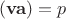 $(\mathbf{v}\mathbf{a})=p$
