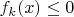 $f_k(x)\le0$