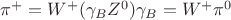 $\pi^+ = W^+(\gamma_BZ^0)\gamma_B = W^+\pi^0$