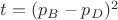 $t=(p_B-p_D)^2$