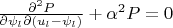 $\frac{\partial^2 P}{\partial \psi_l \partial (u_l-\psi_l)}+\alpha^2 P=0$