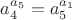 $ a_4^{a_5}=a_5^{a_1} $