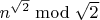 $n^{\sqrt{2}} \bmod\sqrt{2}$