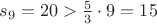 $s_9=20>\frac53\cdot9=15$