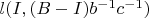 $l(I,(B-I)b^{-1}c^{-1})$