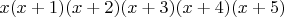 $x(x+1)(x+2)(x+3)(x+4)(x+5)$