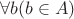 $\forall b\inB (b\in A)$