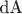dA