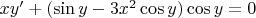 $ xy'+(\sin y-3x^{2}\cos y)\cos y=0 $