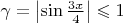$\gamma=\left|\sin\frac{3x}4\right|\leqslant1$