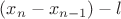 $(x_n-x_{n-1})-l$