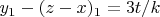 $y_1-(z-x)_1=3t/k$