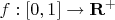 $ f: [0,1] \to {\bf R}^+$