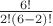 $\frac{6!}{2!(6-2)!}$