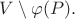 $V\setminus\varphi(P).$ $V\setminus\varphi(P).$