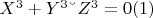 $ X^3 + Y^3 &ndash; Z^3 = 0\engo(1)$