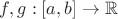 $ f, g: [a,b]\rightarrow \mathbb{R}$