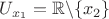 $$U_{x_1}=\mathbb{R}\backslash\{x_2\}$$