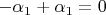 $-\alpha_1+\alpha_1=0$