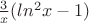 $\frac 3{x}(ln^2x-1)$