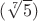 $(\sqrt[7]5)$