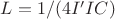 $ L = 1/(4&pi;&sup2;&fnof;&sup2;C)$