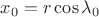 $x_0=r\cos\lambda_0$