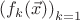 $ (f_k (\vec x) )_{k=1}^{\ifnty} $