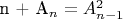 n + A_n = A_{n-1}^2