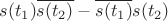 $s(t_1)\overline{s(t_2)}-\overline{s(t_1)}s(t_2)$