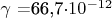 $\gamma$ =66,7\cdot10^{-12}